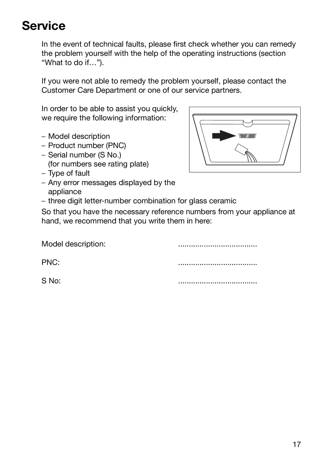 Zanussi ZVM 640 N/X operating instructions Service 