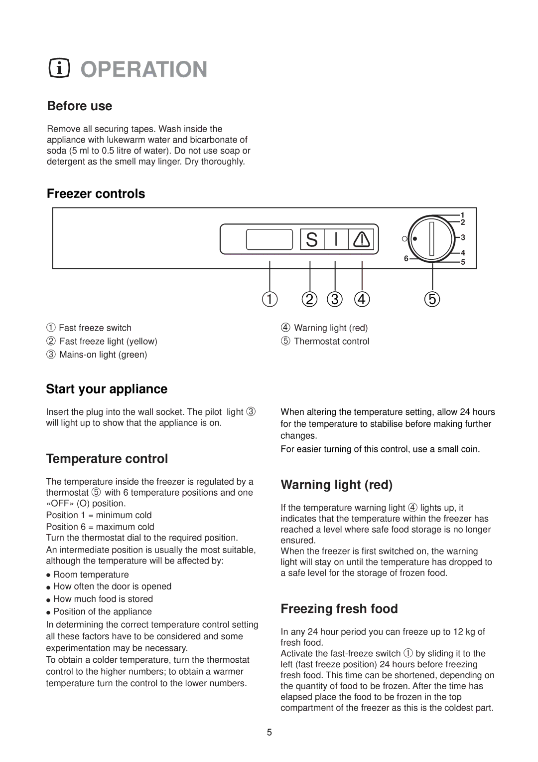 Zanussi ZVR 45 RN manual Operation 