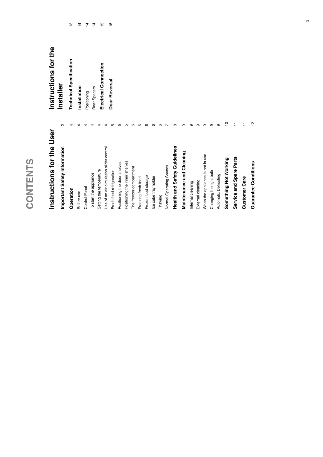 Zanussi ZX55/4SI, ZX55/4W manual Contents 