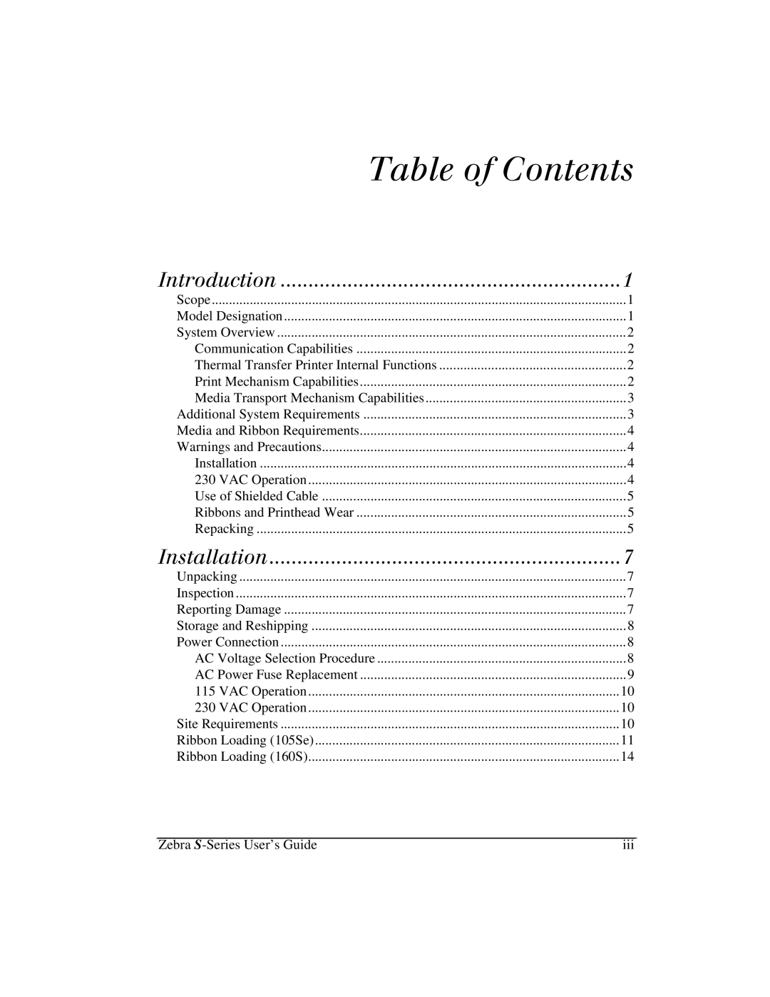 Zebra Technologies 105Se manual 2AO’lÍŸyÍŸ›Ïl›ÏÆ, Media Transport Mechanism Capabilities 