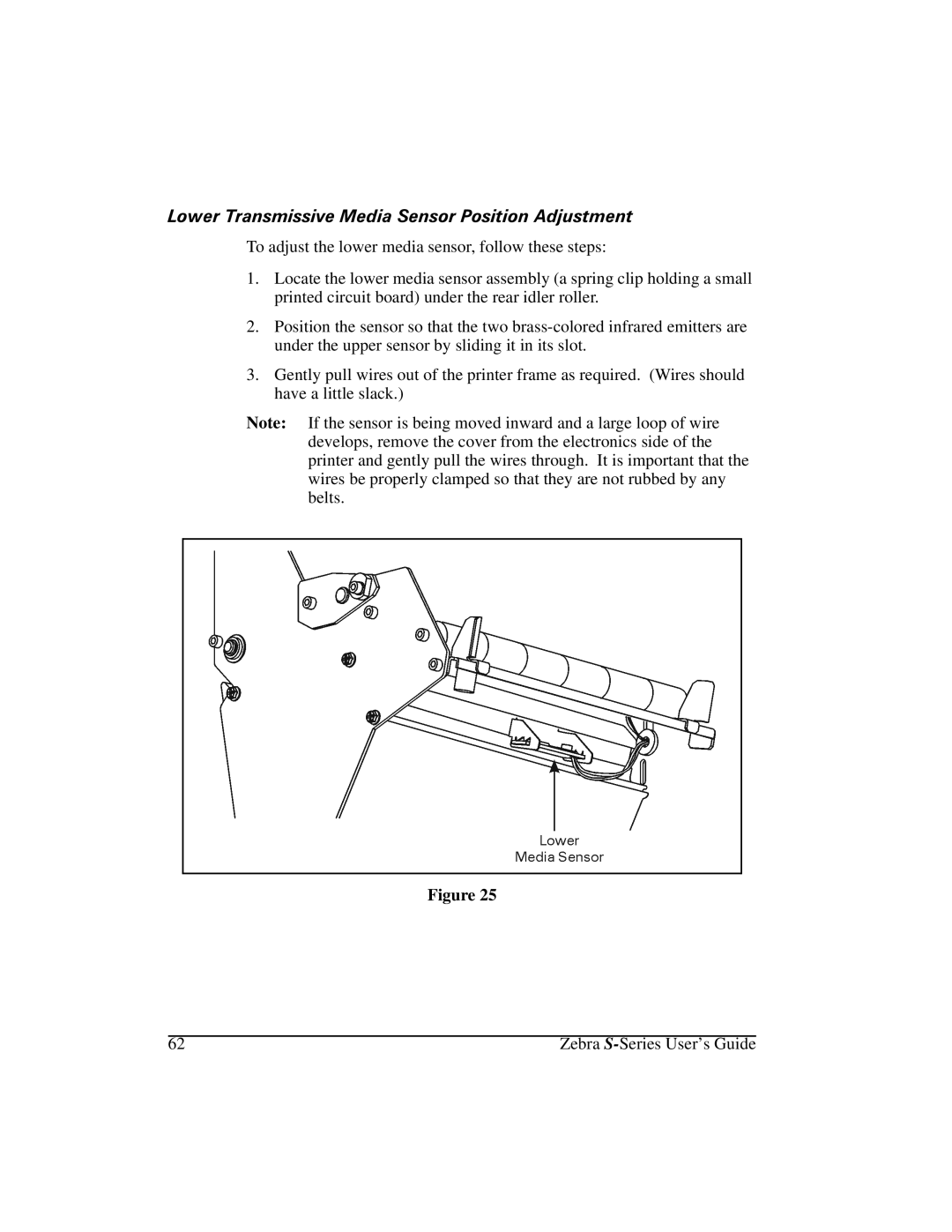 Zebra Technologies 105Se manual RZHU7UDQVPLVVLYH0HGLD6HQVRU3RVLWLRQ$GMXVWPHQW 