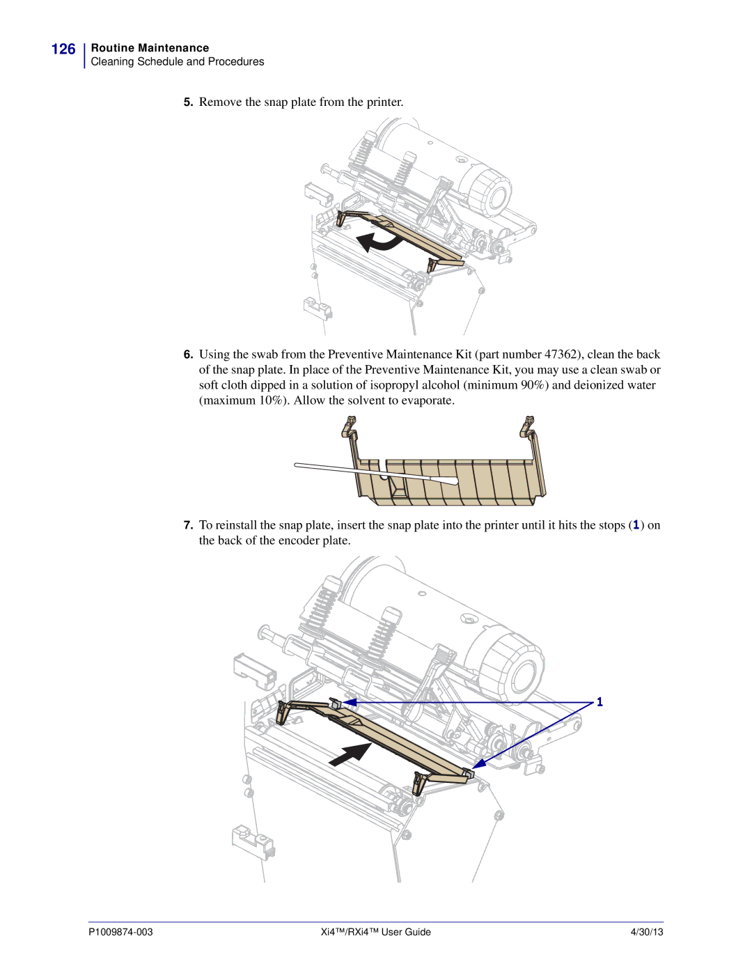 Zebra Technologies 11380100200, 11380100000 manual 126 