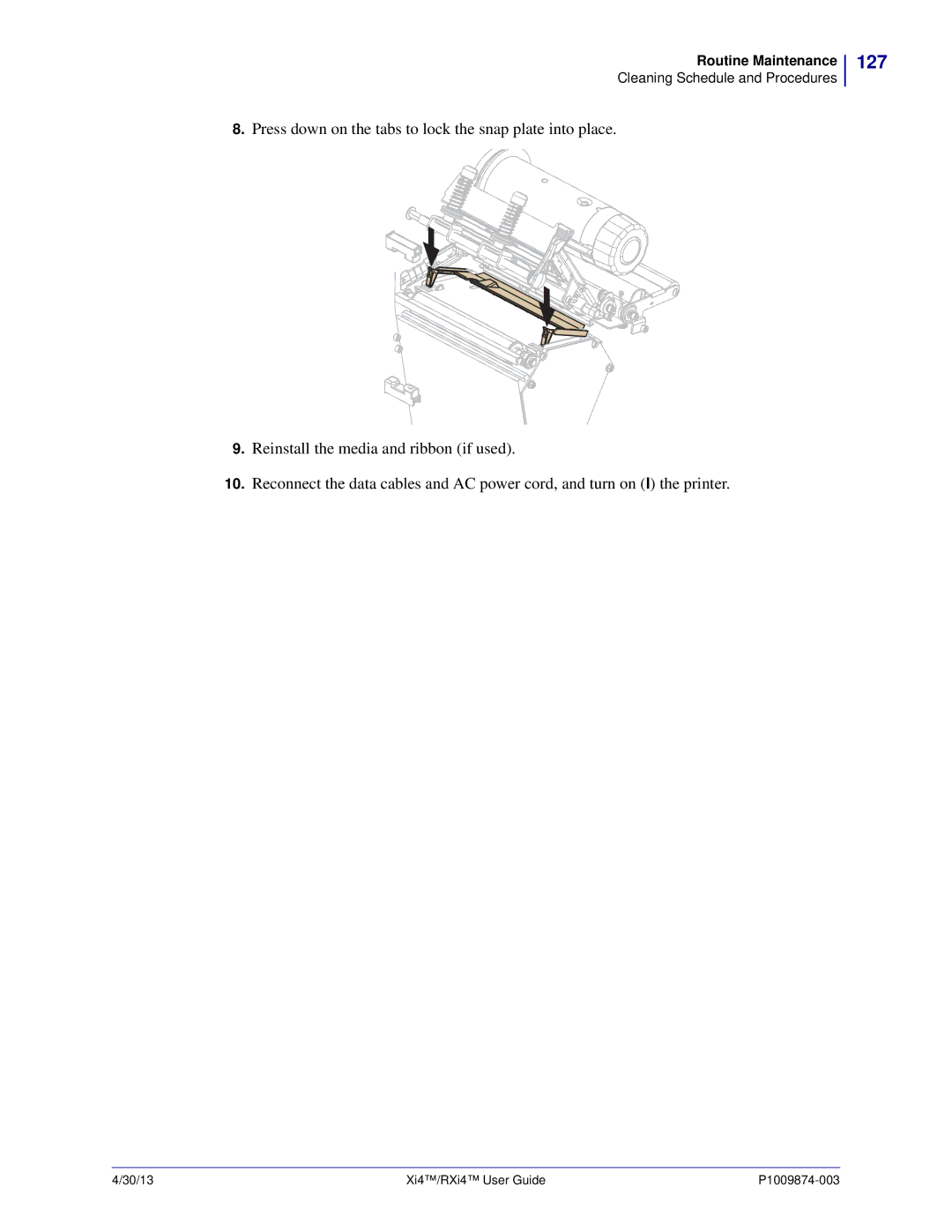 Zebra Technologies 11380100000, 11380100200 manual 127 