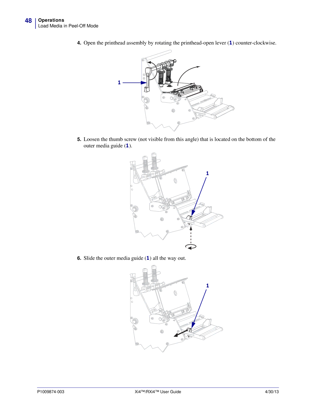 Zebra Technologies 11380100200, 11380100000 manual Operations 