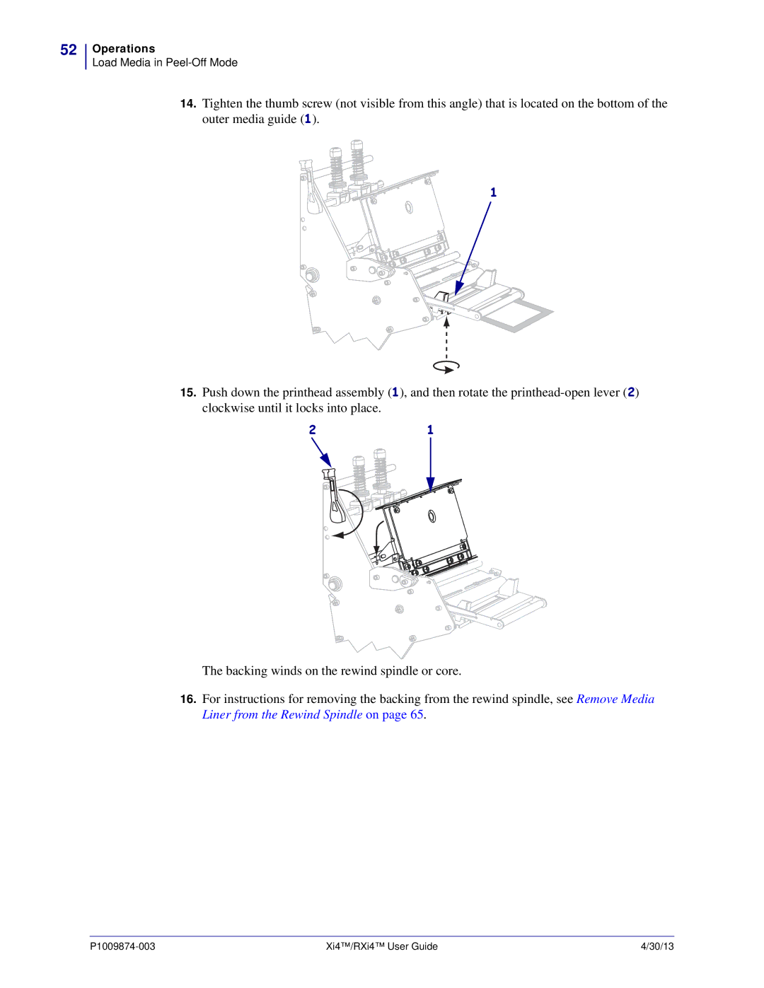 Zebra Technologies 11380100200, 11380100000 manual Operations 