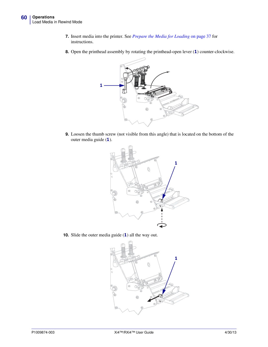 Zebra Technologies 11380100200, 11380100000 manual Operations 