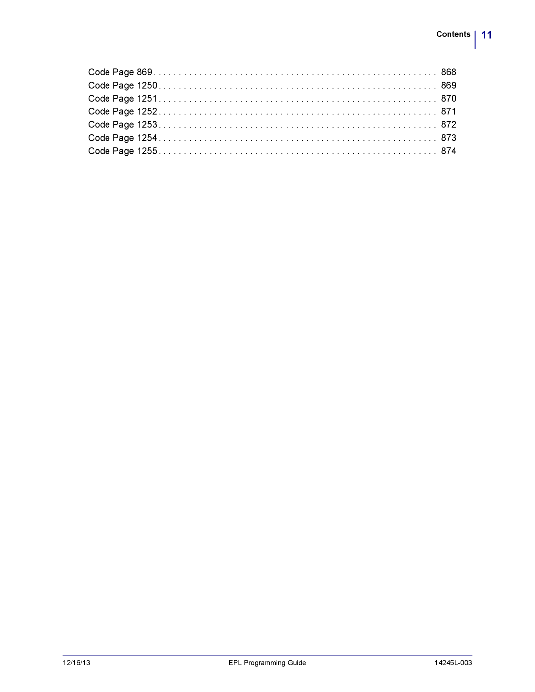 Zebra Technologies 14245L-003 manual Contents 