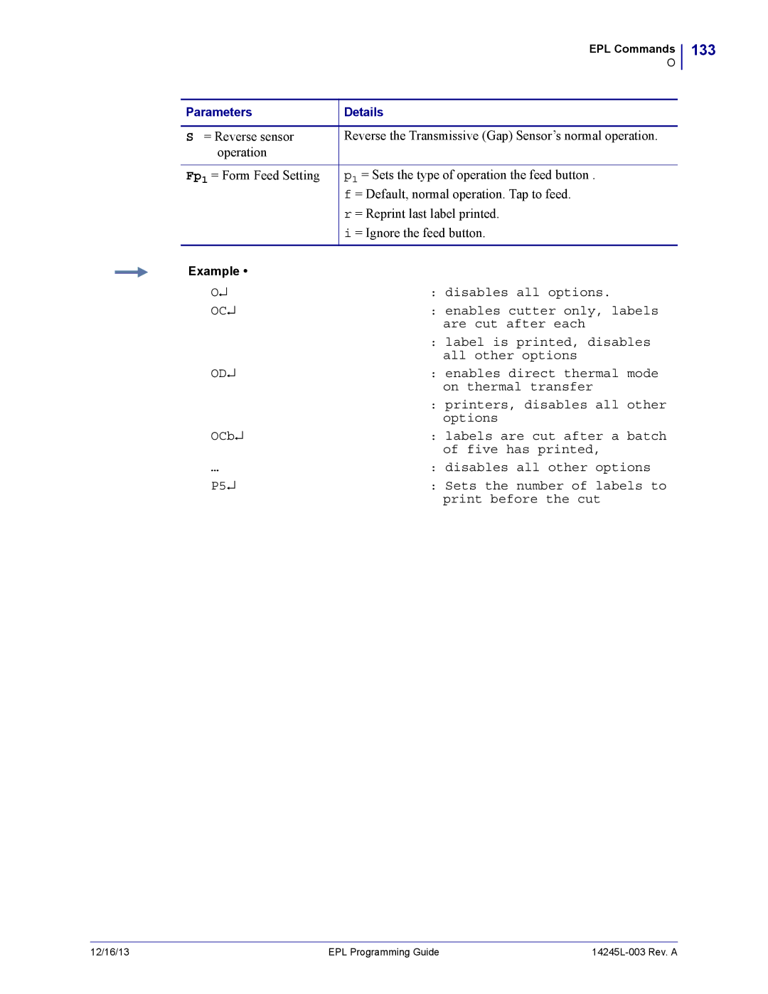 Zebra Technologies 14245L-003 manual 133 