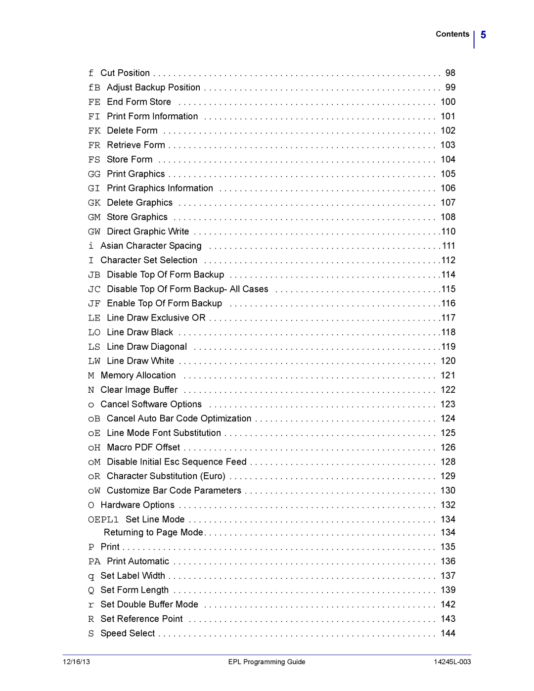 Zebra Technologies 14245L-003 manual Contents 