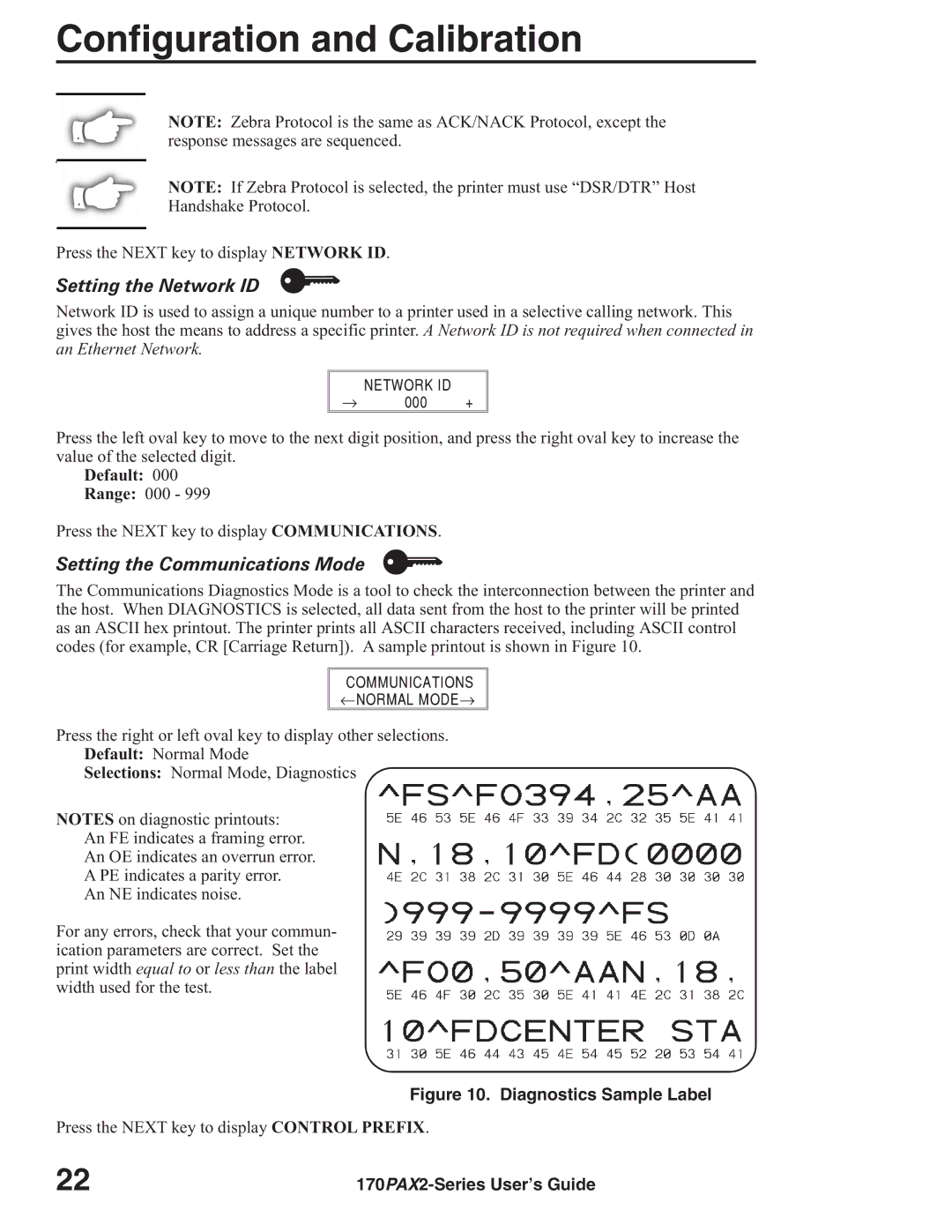 Zebra Technologies 170PAX2TM manual Setting the Network ID, Setting the Communications Mode 