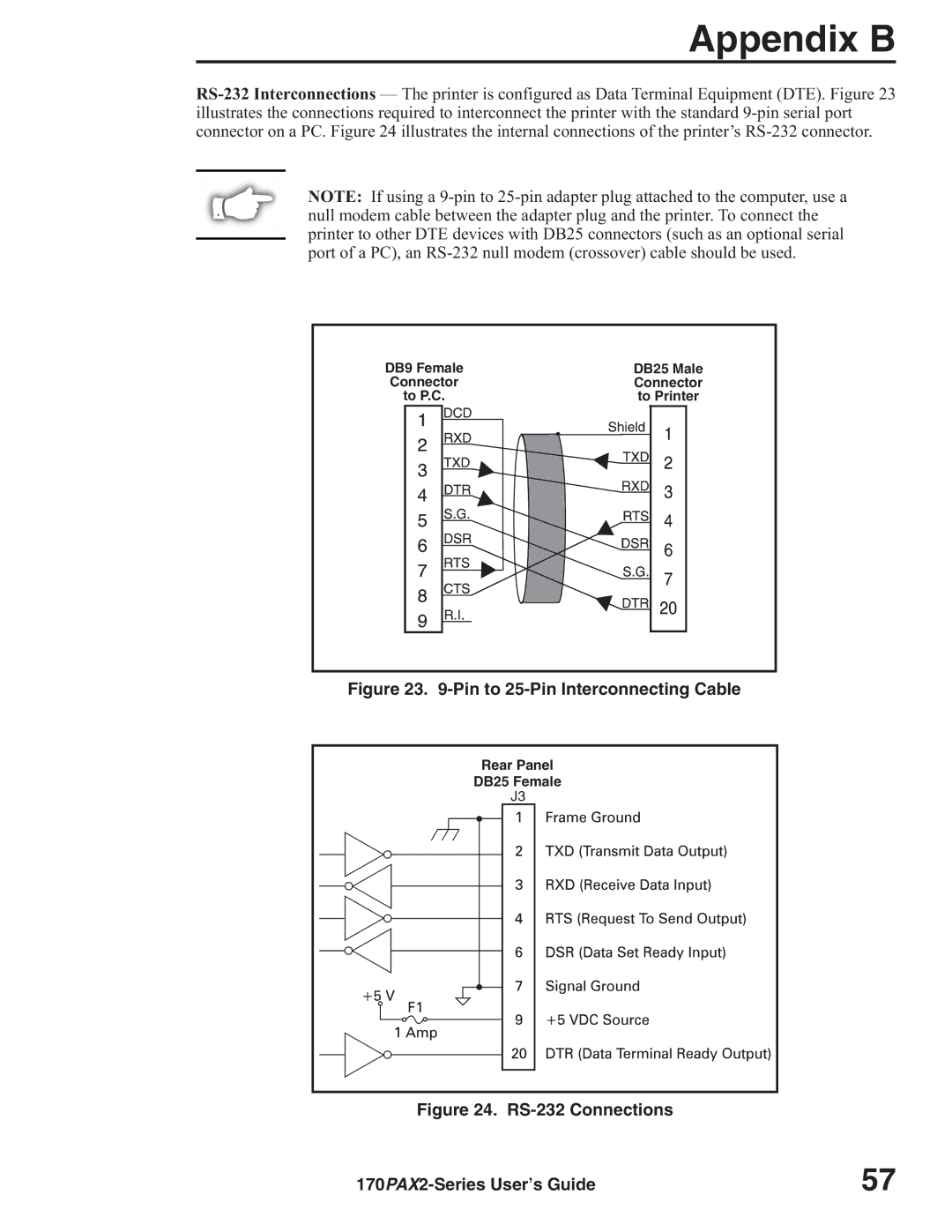 Zebra Technologies 170PAX2TM manual Pin to 25-Pin Interconnecting Cable 