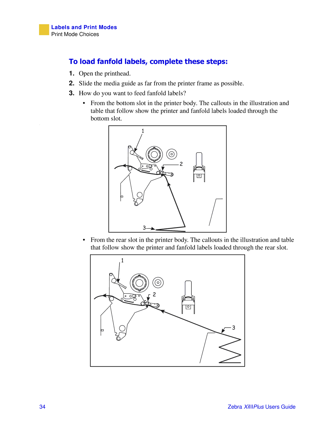 Zebra Technologies 3ULQWHUV manual 7RORDGIDQIROGODEHOVFRPSOHWHWKHVHVWHSV 