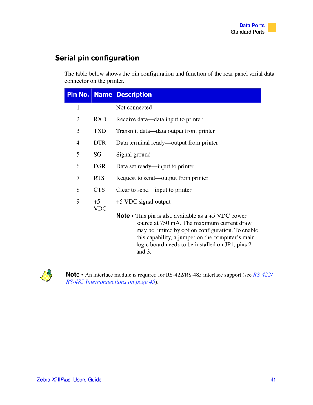 Zebra Technologies 3ULQWHUV manual 6HULDOSLQFRQILJXUDWLRQ, 1DPH Hvfulswlrq 