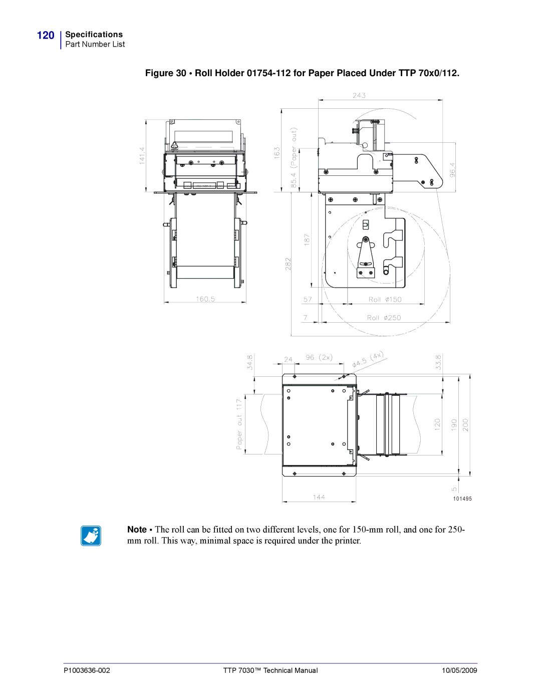 Zebra Technologies 7030 technical manual 120 