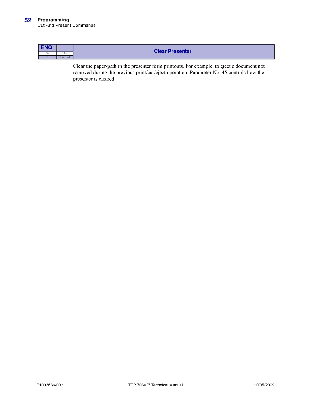 Zebra Technologies 7030 technical manual Enq 