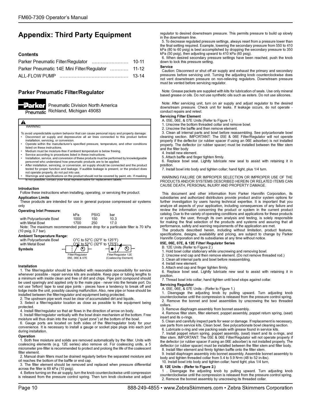 Zebra Technologies 7309 manual Appendix Third Party Equipment 