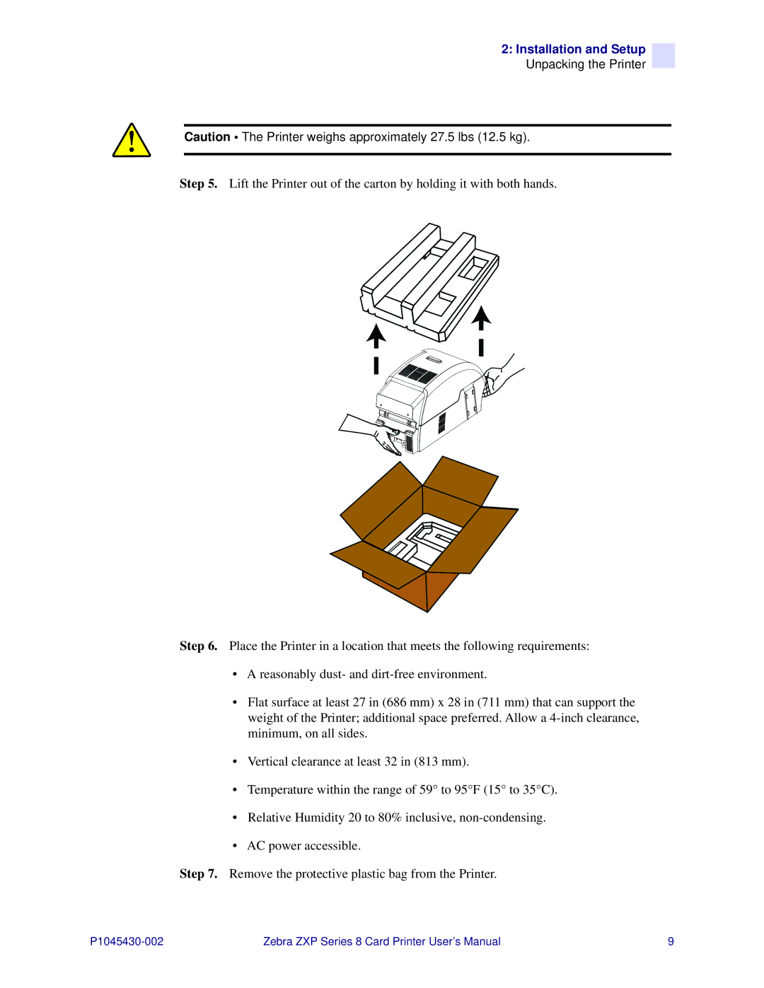 Zebra Technologies 8 user manual Installation and Setup 