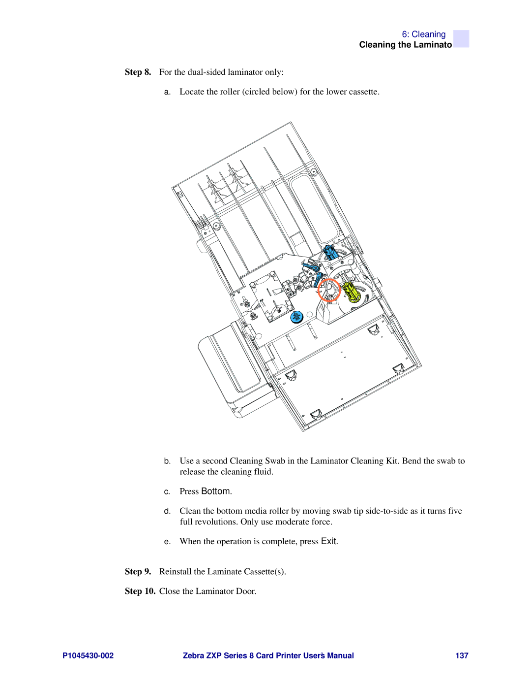 Zebra Technologies 8 user manual Cleaning 