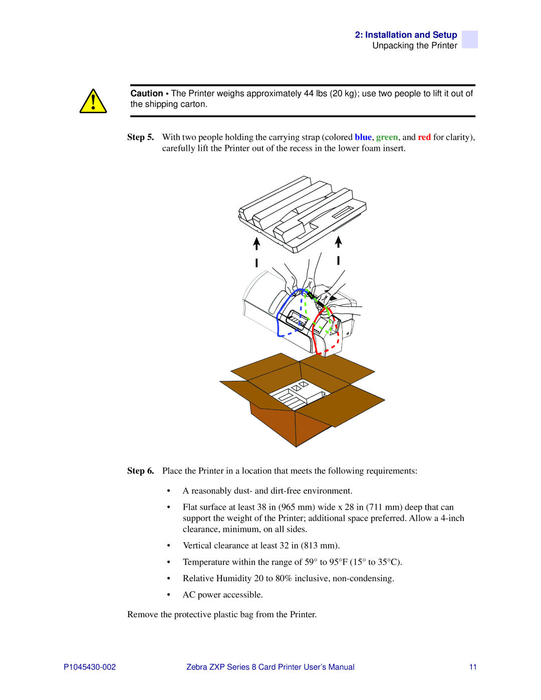 Zebra Technologies 8 user manual Installation and Setup 