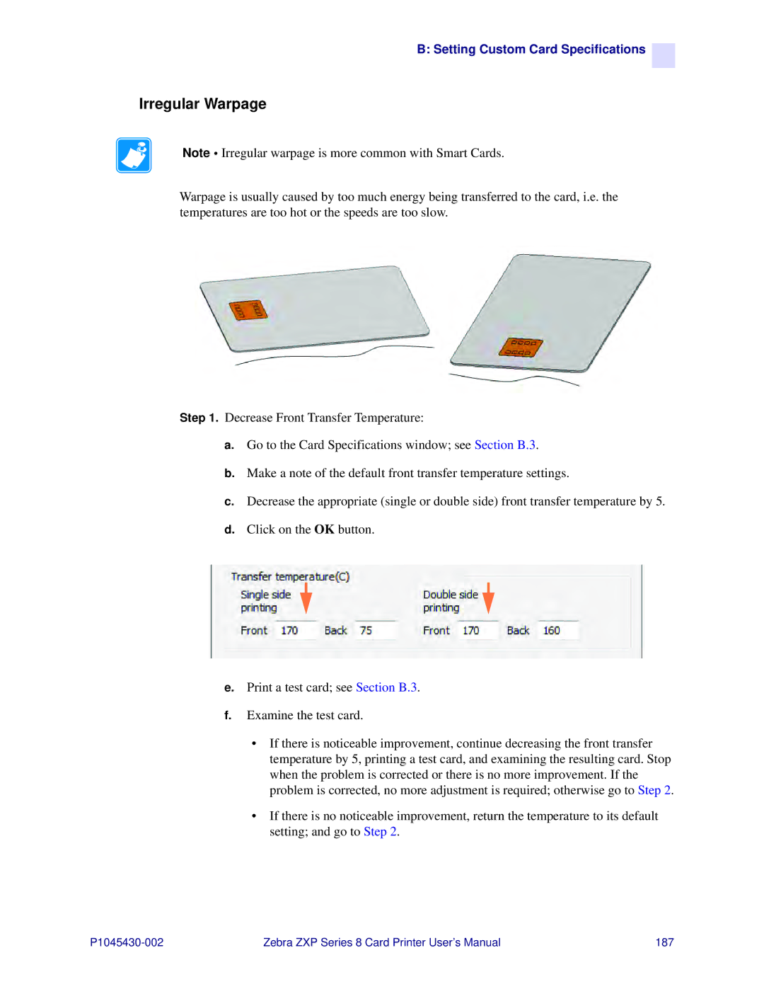 Zebra Technologies 8 user manual Irregular Warpage 