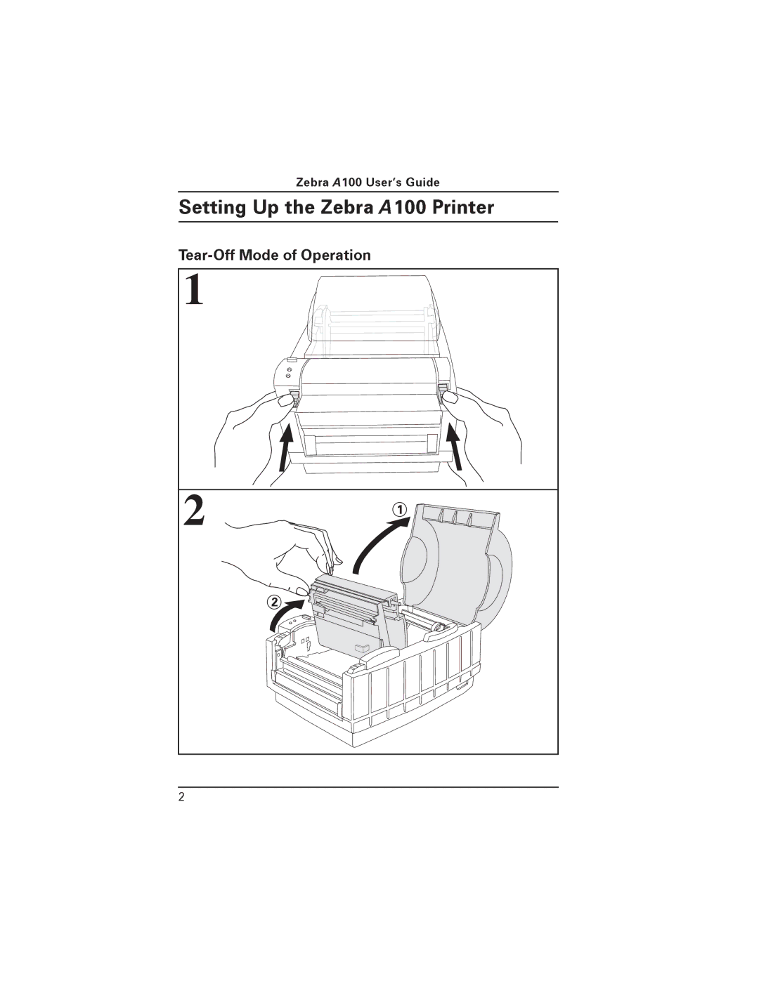 Zebra Technologies A100 manual Tear-OffModeofOperation 