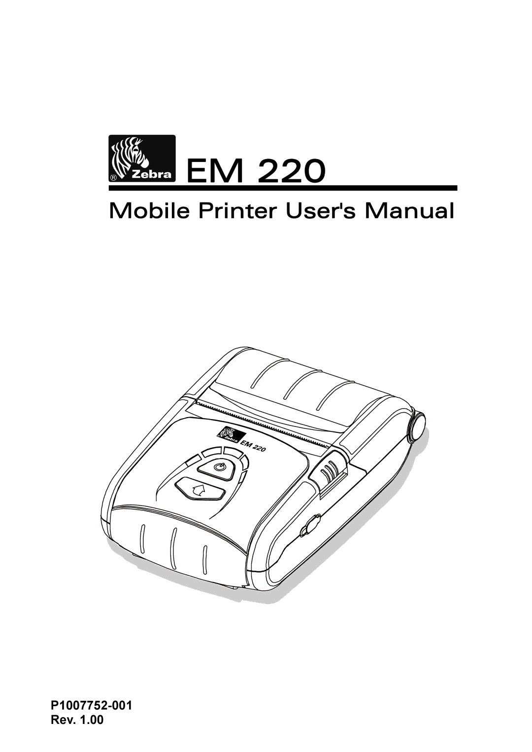 Zebra Technologies EM 220 user manual P1007752-001 Rev 