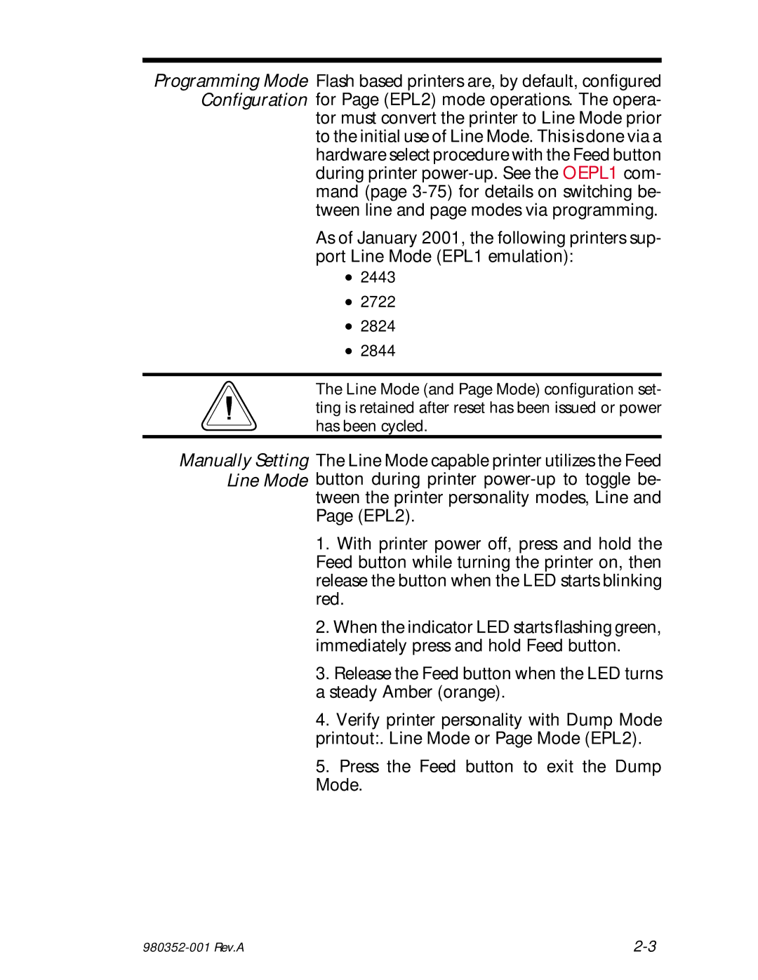 Zebra Technologies EPL2 manual 980352-001 Rev.A 