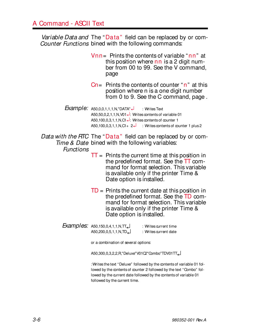 Zebra Technologies EPL2 manual Functions, Writes Text 