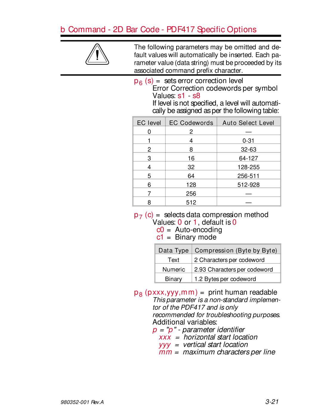 Zebra Technologies EPL2 manual Additional variables 