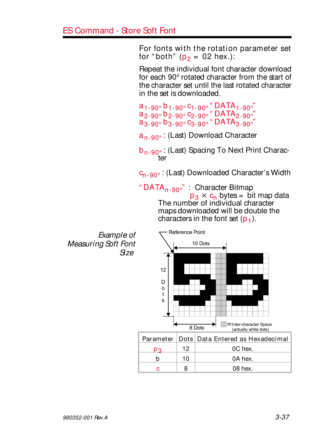 Zebra Technologies EPL2 manual Example Measuring Soft Font Size 