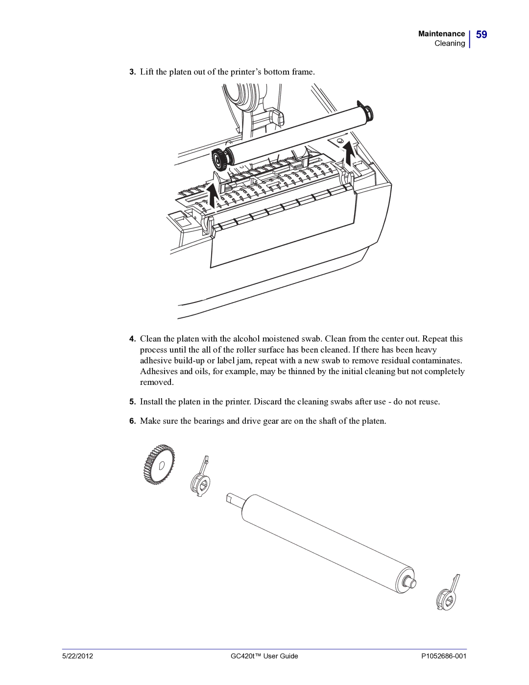 Zebra Technologies GC420t manual Maintenance 