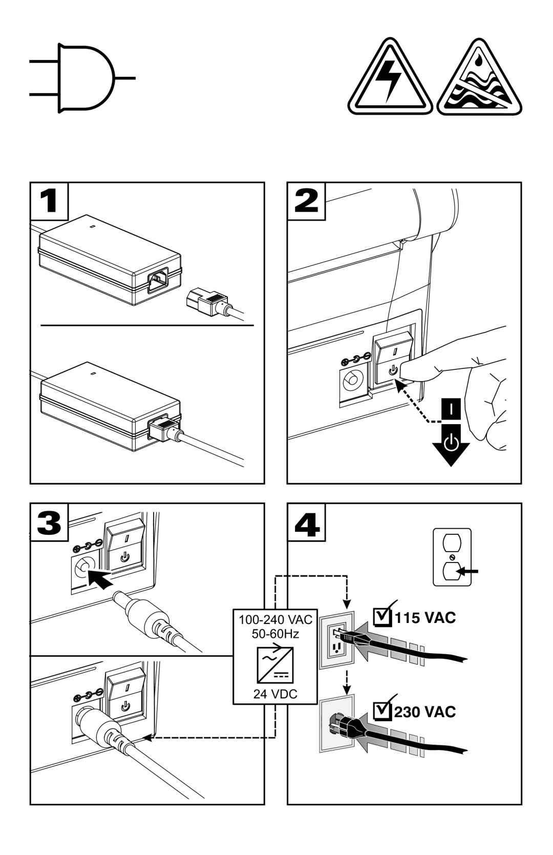 Zebra Technologies GK420D manual VAC 230 VAC 