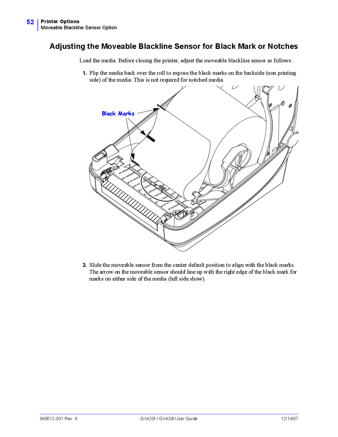 Zebra Technologies GX430t, GX420t manual Black Marks 