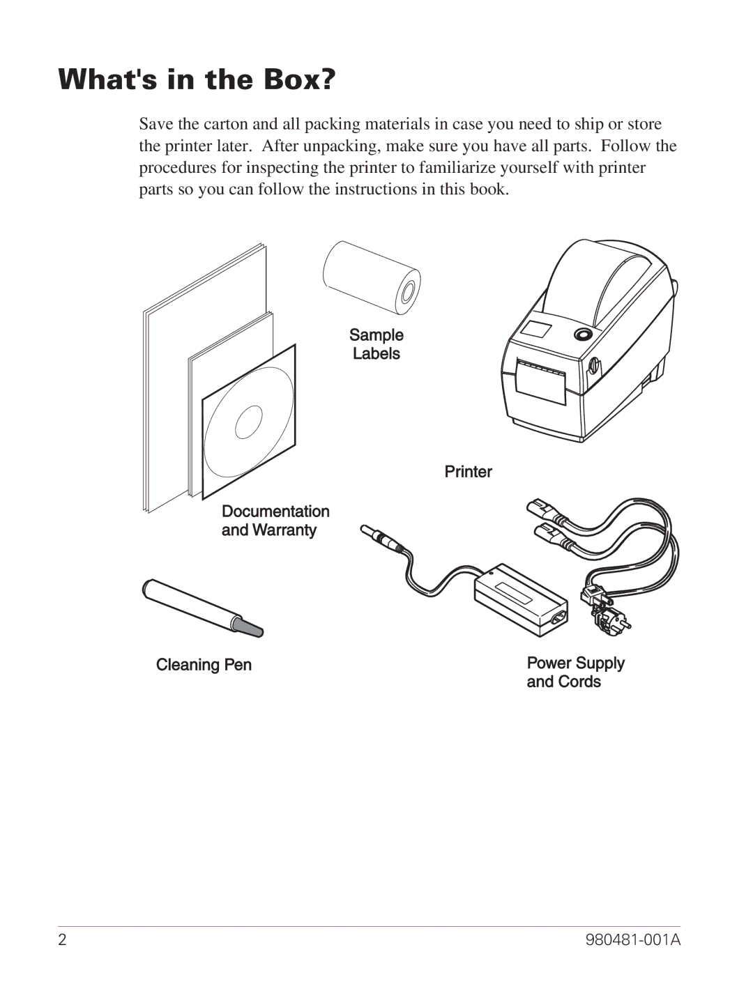 Zebra Technologies LP 2824 manual Whats in the Box? 