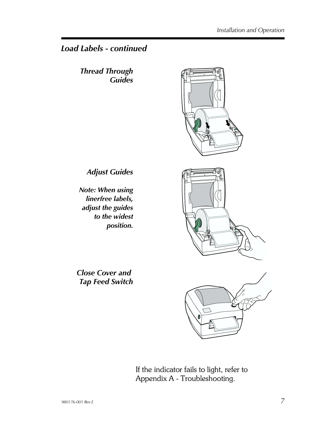 Zebra Technologies LP2443 user manual Load Labels 