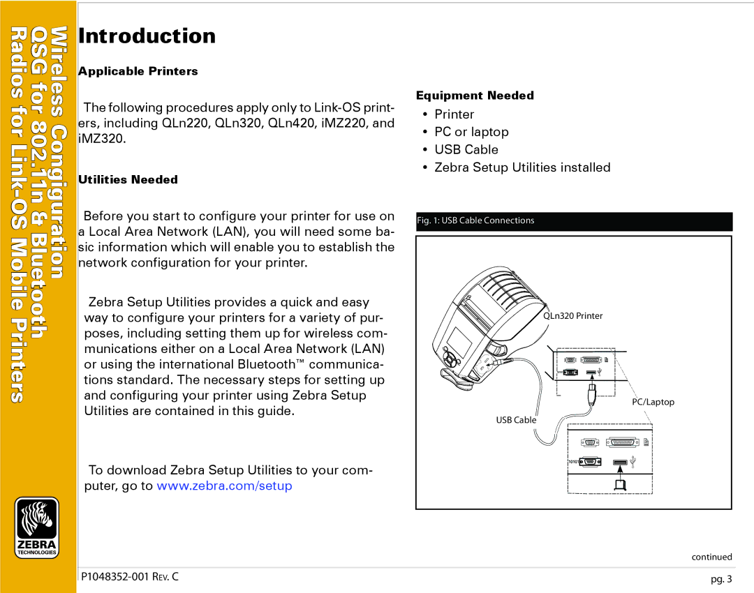 Zebra Technologies P1048352-001 manual Introduction, Applicable Printers, Utilities Needed, Equipment Needed 