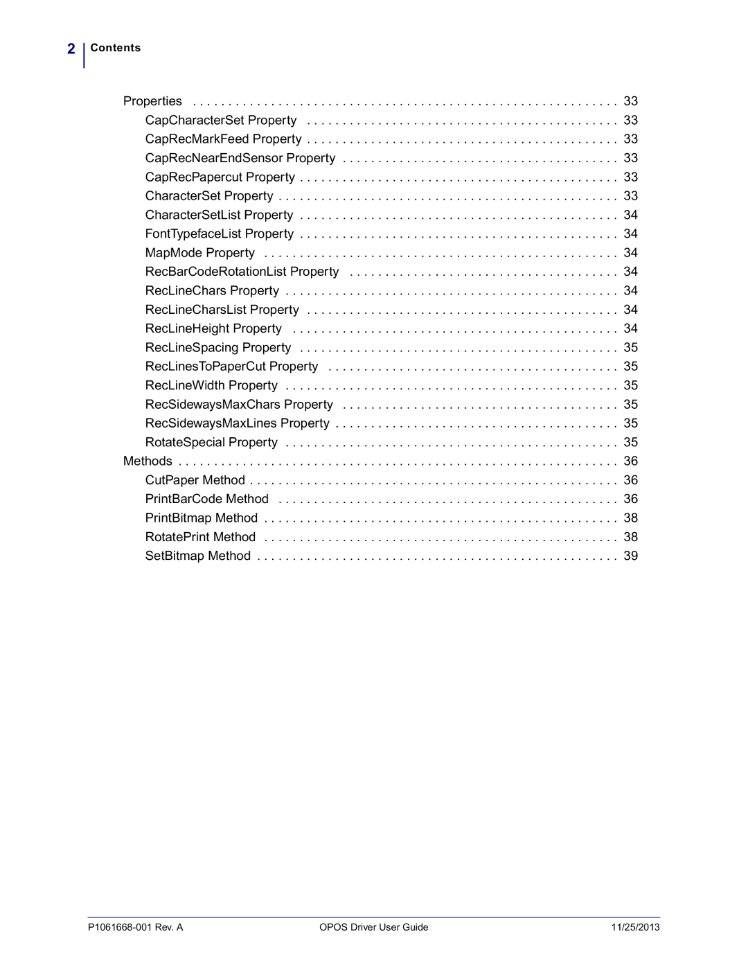 Zebra Technologies P1061668-001 manual Contents 