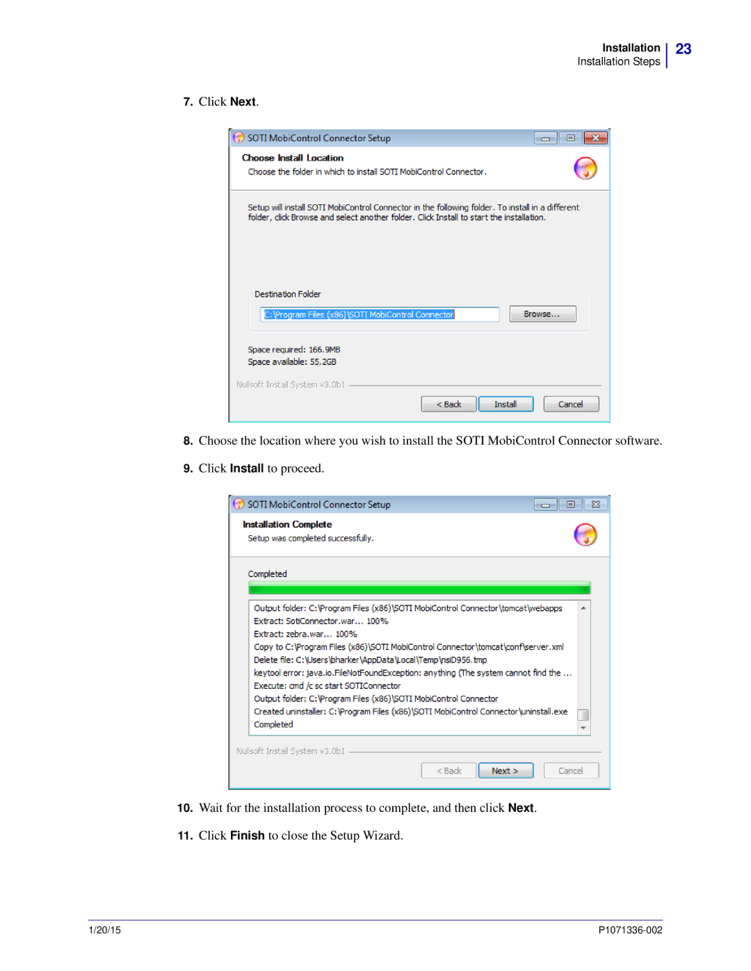 Zebra Technologies P1071336-002 manual Installation 