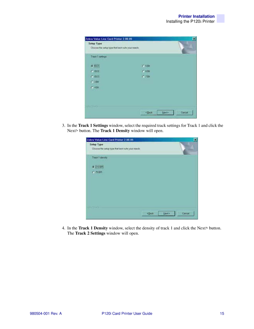 Zebra Technologies P120i user manual Printer Installation 