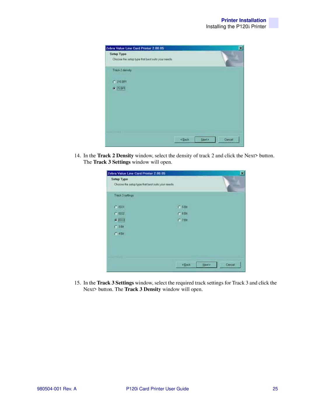 Zebra Technologies P120i user manual Printer Installation 