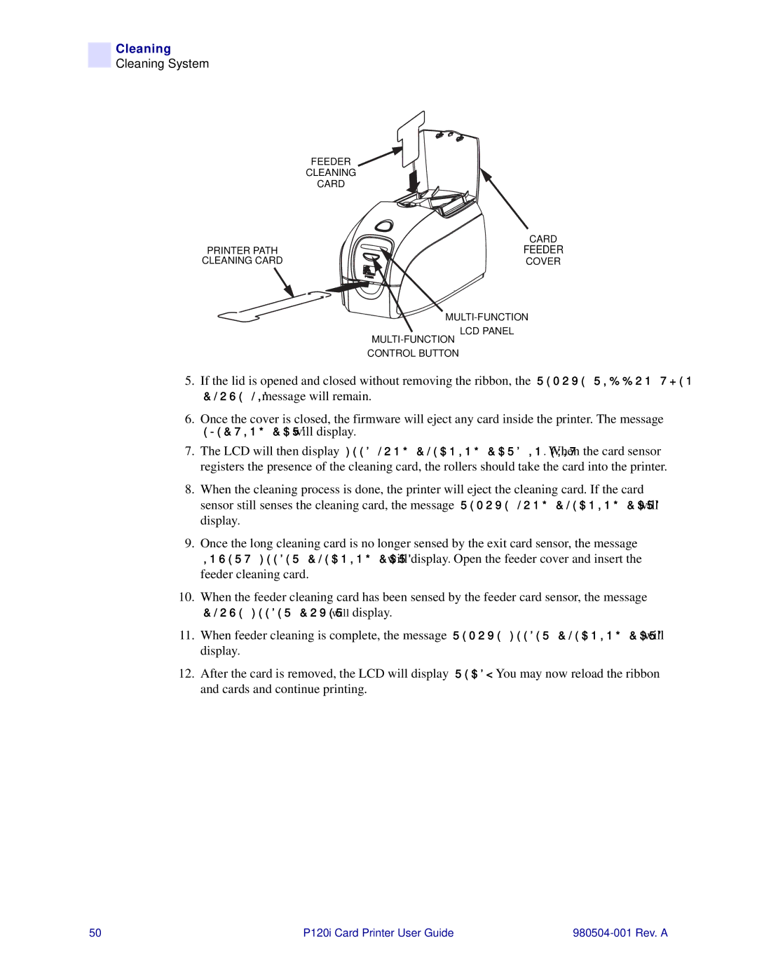 Zebra Technologies P120i user manual Cleaning 