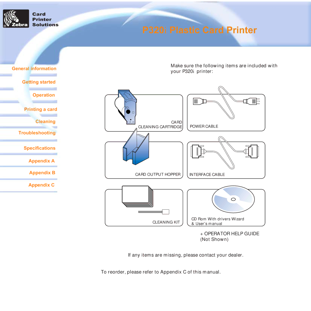 Zebra Technologies P320i user manual Card 