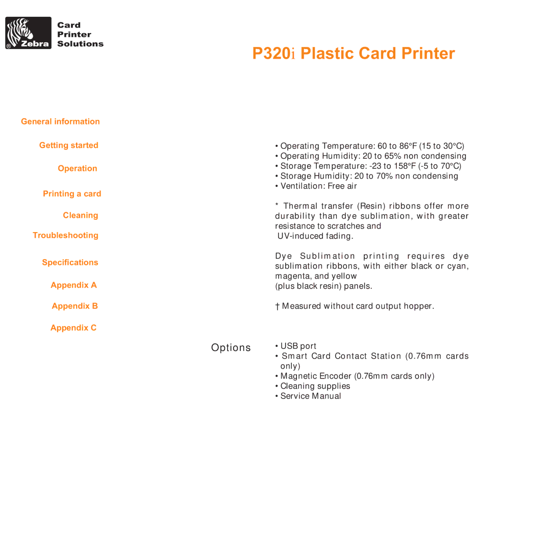 Zebra Technologies P320i user manual Nvironmental 