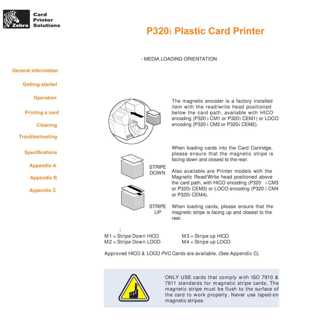 Zebra Technologies P320i user manual Media Loading Orientation 