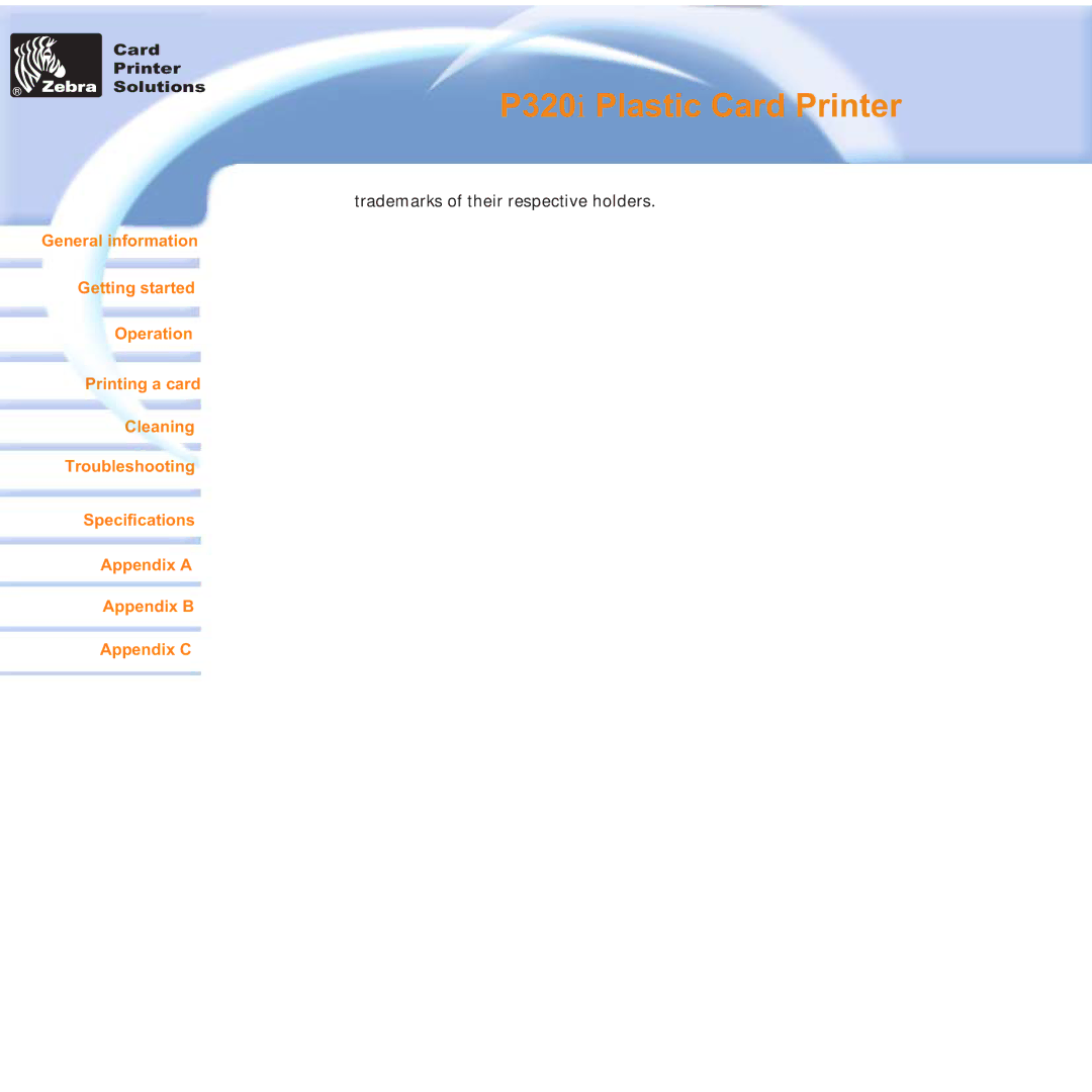 Zebra Technologies P320i user manual Trademarks of their respective holders 