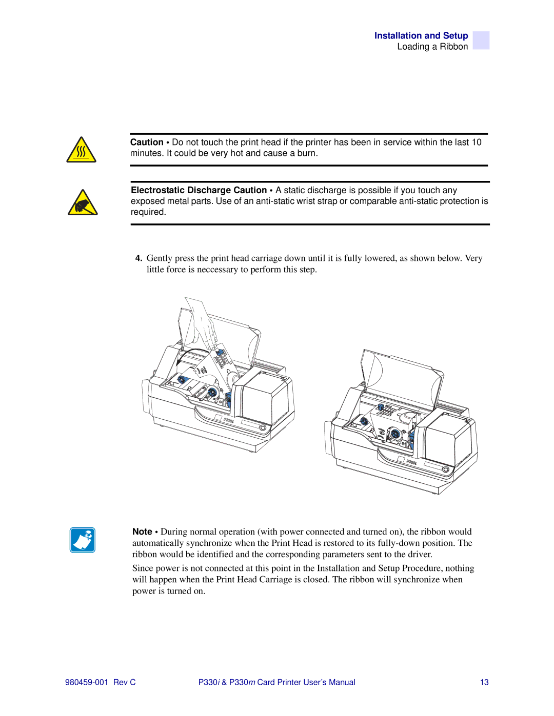 Zebra Technologies P330m, P330i user manual Installation and Setup 