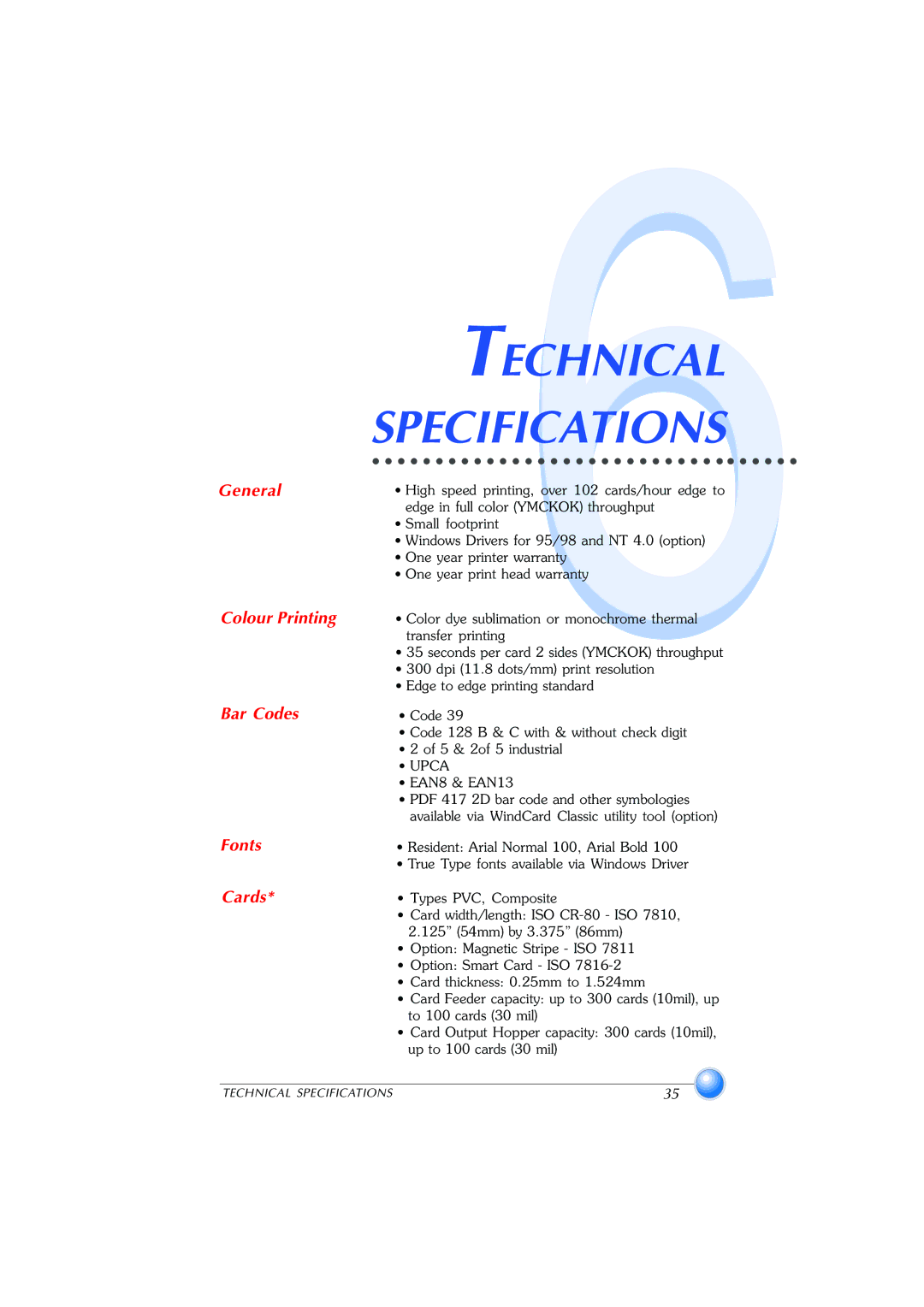 Zebra Technologies P420 user manual Technical Specifications 