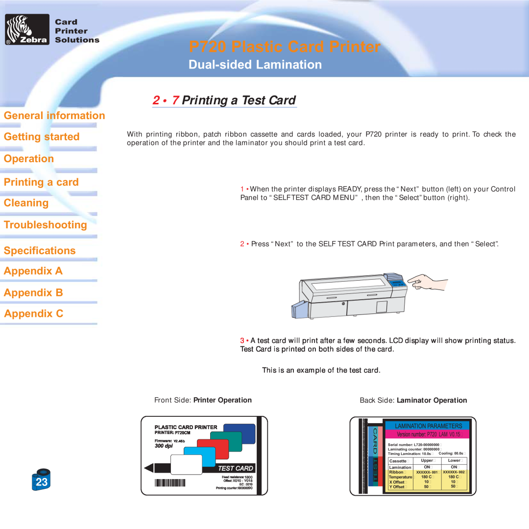 Zebra Technologies 2 7 Printing a Test Card, P720 Plastic Card Printer, Dual-sided Lamination, Card Printer Solutions 