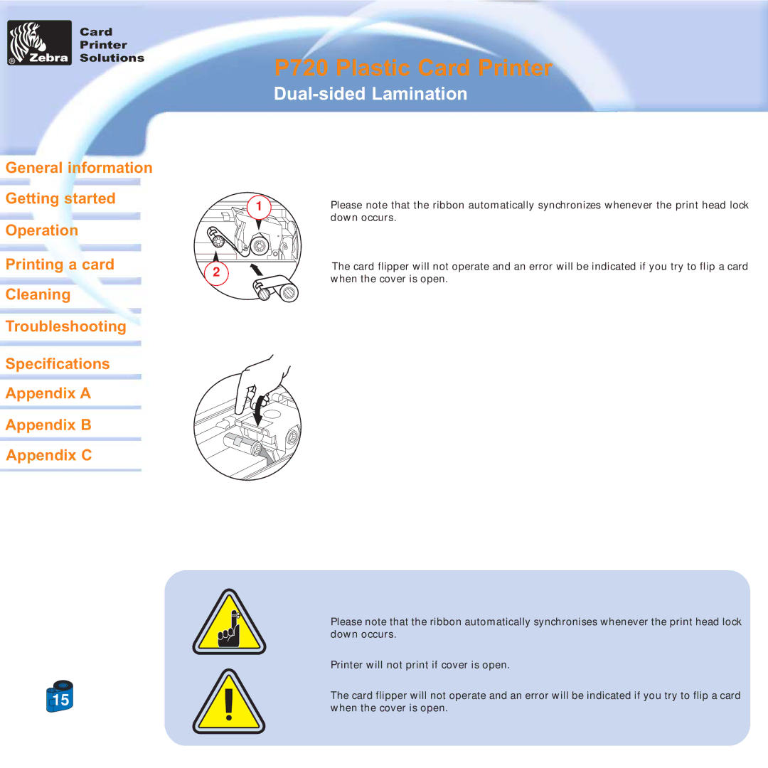 Zebra Technologies P720 specifications General information Getting started 