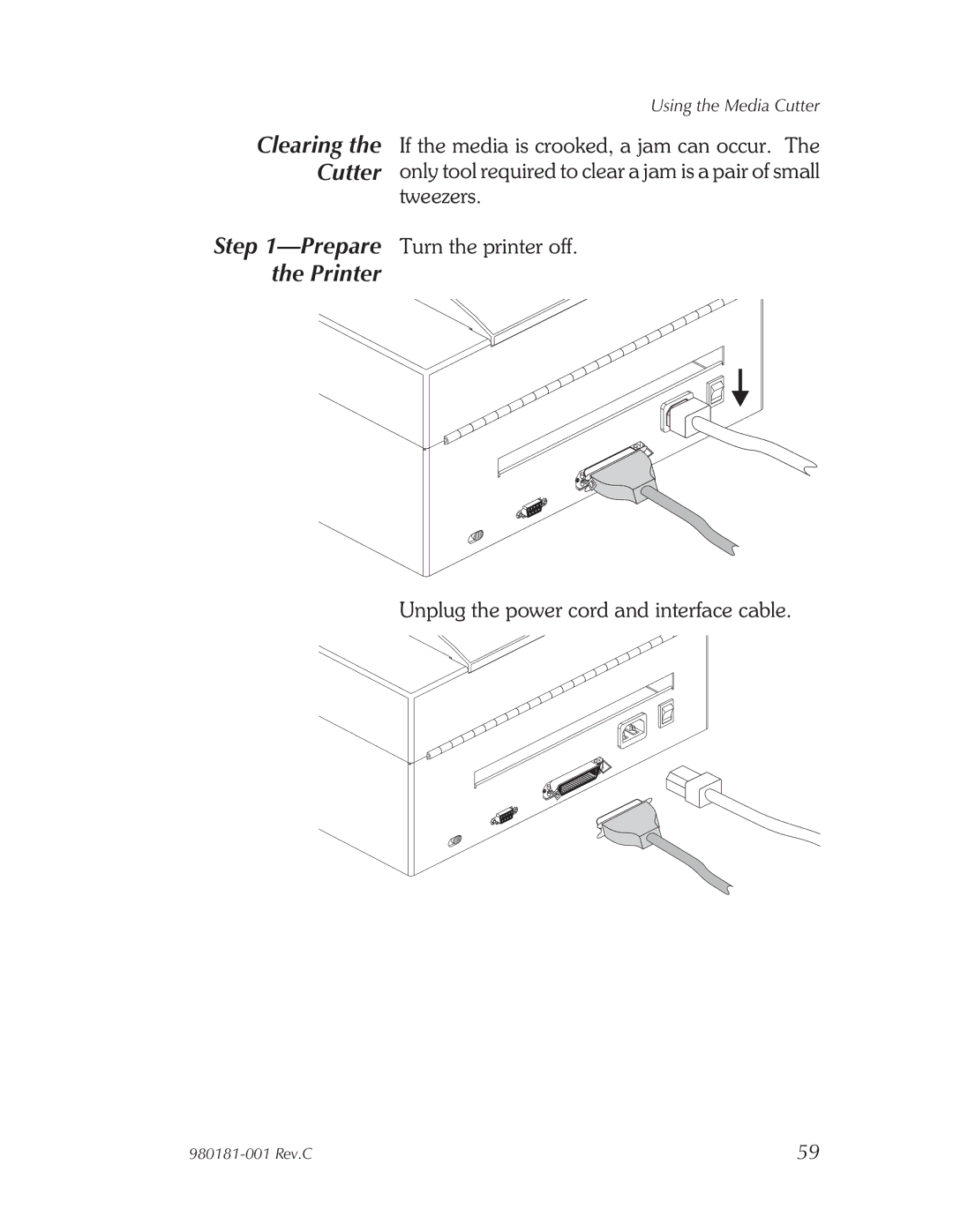 Zebra Technologies Printers user manual Using the Media Cutter 